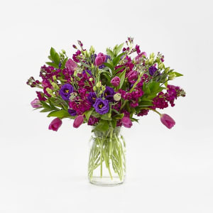 Pretty in Purple Bouquet with Vase
 Flower Bouquet