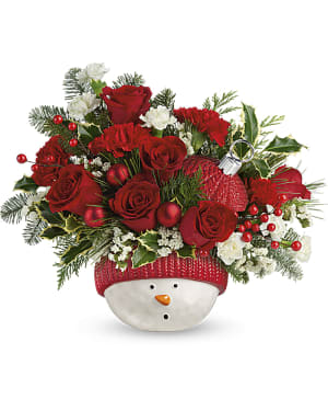 Snowman Ornament Bouquet Flower Bouquet