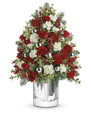 Snowy Wonderland Tree Flower Bouquet