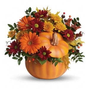 Teleflora's Country Pumpkin Flower Bouquet