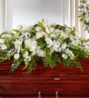 The FTD Abundance Casket Spray Flower Bouquet