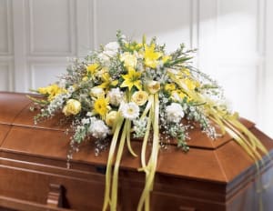 Rest in Peace Casket Spray Flower Bouquet