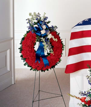 All-American Tribute Wreath Flower Bouquet