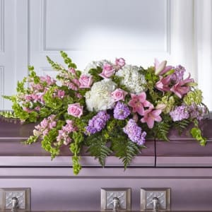 The FTD Life's Gratitude Casket Spray Flower Bouquet