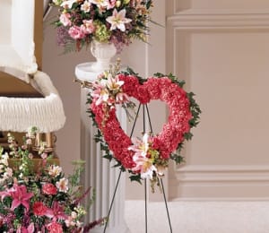 Our Love Eternal Heart Flower Bouquet