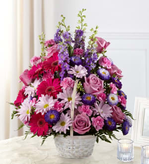 The FTD Pastel Peace(tm) Basket Flower Bouquet