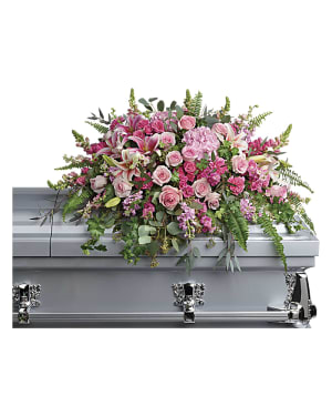 Beautiful Memories Casket Spray Flower Bouquet