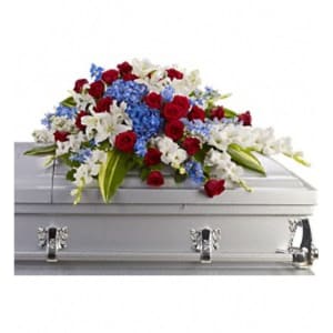 Distinguished Service Casket Spray Flower Bouquet