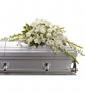 Bountiful Memories Casket Spray Flower Bouquet