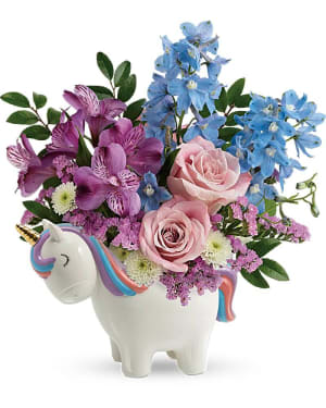 Teleflora's Enchanting Pastels Unicorn Bouquet Flower Bouquet