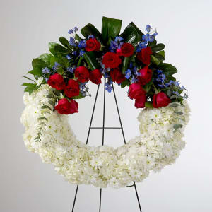 Always a Patriot Wreath Flower Bouquet