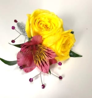 Glitz and Glamour Boutonniere Flower Bouquet