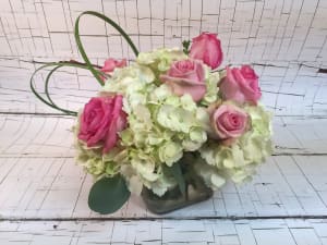 Hydrangeas and Roses Arrangement Flower Bouquet
