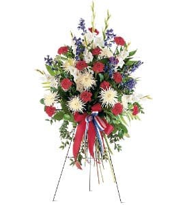 Patriotic Spirit Standing Spray Flower Bouquet