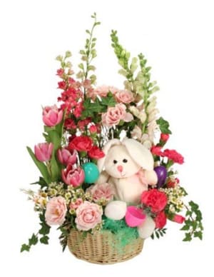 Bunny Blooms   Basket Flower Bouquet