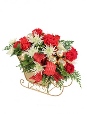 GOLDEN SLEIGH Flower Bouquet