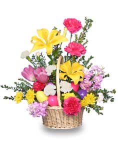 Egg Citing Easter Basket Flower Bouquet