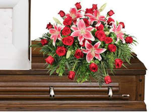 Dedication of Love Casket Spray Flower Bouquet