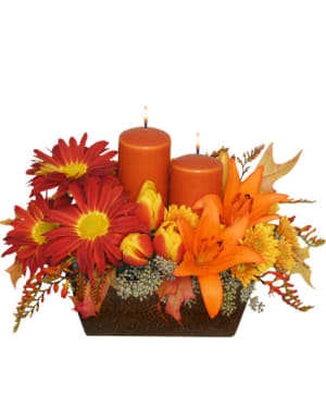 ABUNDANT BEAUTYFall  Centerpiece Flower Bouquet