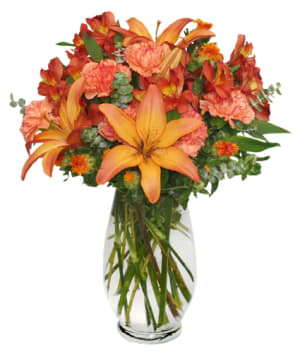 WARM CINNAMON SPICE  Floral  Arrangement Flower Bouquet