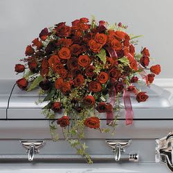 Loving Roses Casket Spray Flower Bouquet