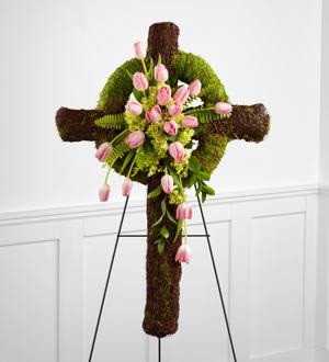 The FTD® Loveliness™ Celtic Cross Flower Bouquet