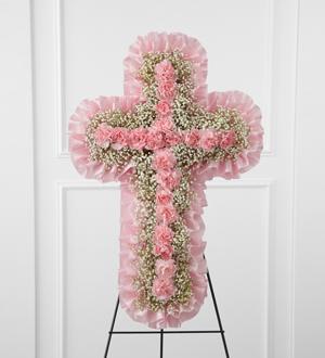 Angel's Cross Easel Flower Bouquet