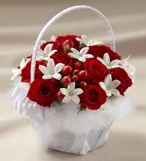 Baby Love Flower Girl Basket Flower Bouquet