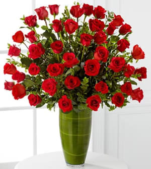 Fascinating Luxury Rose Bouquet - 24-inch Premium Long-Stemmed Roses - VASE INCLUDED Flower Bouquet