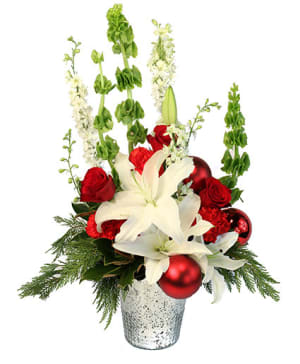 JOYFUL CHRISTMAS BELLS Holiday Flowers Flower Bouquet