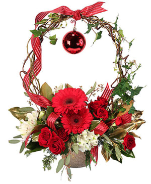 RUDOLPH'S NOSE Holiday Flowers Flower Bouquet