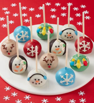 Holiday Truffle Cake Pops Flower Arrangement Holiday Truffle Cake Pops Flower Bouquet