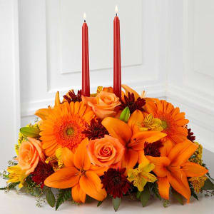 Bright Autumn Centerpiece Flower Bouquet