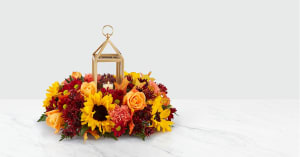 Giving Thanks Lantern™Centerpice Flower Bouquet