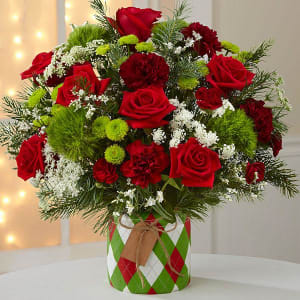 Tis the Season Mixed Holiday Bouquet - VASE INCLUDED Flower Bouquet