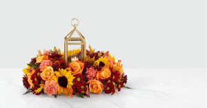 Giving Thanks Lantern™Centerpice Flower Bouquet