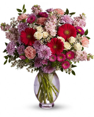 Teleflora's Perfectly Pleasing Pinks Flower Bouquet