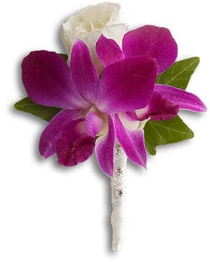 Fresh in Fuchsia Boutonniere Flower Bouquet