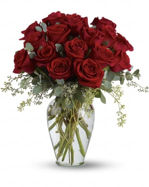 Full Heart - 16 Premium Red Roses Flower Bouquet