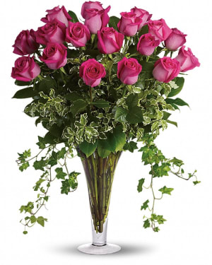 Dreaming in Pink - Long Stemmed Pink Roses Flower Bouquet