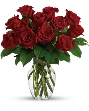 Enduring Passion - 12 Red Roses Flower Arrangement Enduring Passion - 12 Red Roses Flower Bouquet