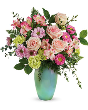 Teleflora's Enamored With Aqua Bouquet Flower Bouquet