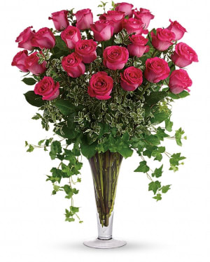 Dreaming in Pink - Long Stemmed Pink Roses Flower Bouquet