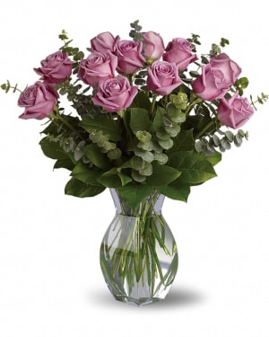 Lavender Wishes - Dozen Premium Lavender Roses Flower Bouquet