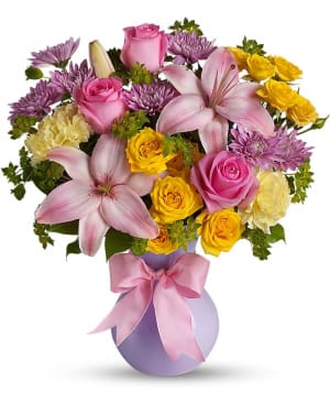 Teleflora's Perfectly Pastel Flower Bouquet