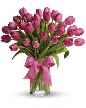 Precious Pink Tulips Flower Bouquet