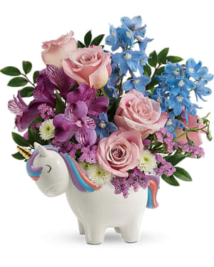 Teleflora's Enchanting Pastels Unicorn Bouquet Flower Bouquet