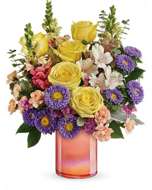 Teleflora's Peach Shimmer Bouquet Flower Bouquet