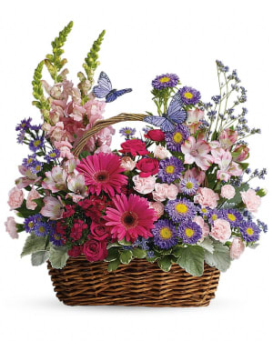 Country Basket Blooms Flower Bouquet