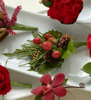 The FTD® Red Berry Boutonniere Flower Bouquet